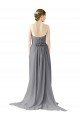Affordable Long Chiffon Bridesmaid Dress with Sweetheart Neckline and Flowing Back