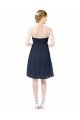 Affordable Sweetheart Cocktail Knee Length Chiffon Cocktail Bridesmaid Dress Open Back