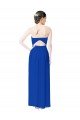 Affordable Strapless Sweetheart Keyhole Back Long Chiffon Bridesmaid Dress