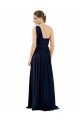 Affordable Draped One Shoulder Strapless Chiffon Bridesmaid Dress