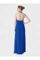 Affordable Long Full Length Chiffon Halter Bridesmaid Dress