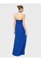 Affordable Sleeveless Long Chiffon Empire Gown with Pleated Halter Straps