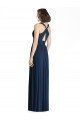 Affordable Cut Out Back Long Chiffon V-Neck Bridesmaid Dress