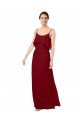 Affordable Scoop Neck Chiffon Bridesmaid Dress with Spaghetti Straps and Low Back