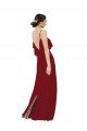 Affordable Scoop Neck Chiffon Bridesmaid Dress with Spaghetti Straps and Low Back