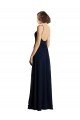 Affordable Simple Chiffon Bridesmaid Dress with Deep V-Neckline