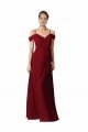 Affordable Chiffon with Beaded Embroidery Bridesmaid Dress