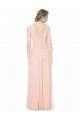 Affordable Full Length Chiffon Bridesmaid Dress with V-Front and Back