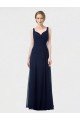 Affordable Long Chiffon Bridesmaid Dress with Sweetheart Neckline and Shoulder Straps