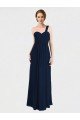 Affordable Full Length Long Chiffon Bridesmaid Gown with Sweetheart Neckline