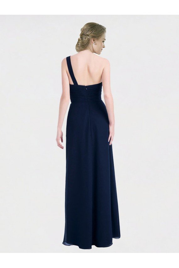 Affordable Full Length Long Chiffon Bridesmaid Gown with Sweetheart Neckline