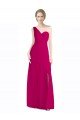 Affordable Full Length Chiffon Bridesmaid Dress with One Wide Shoulder Strap