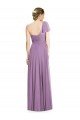Affordable Flutter Sleeves One Shoulder Long Chiffon Bridesmaid Dress