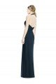 Affordable V-Neck Halter Chiffon Bridesmaid Dress with Side Front Slit