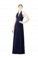 Affordable V-Neck Halter Long Open Back Chiffon Bridesmaid Dress