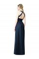 Affordable V-Neck Halter Long Open Back Chiffon Bridesmaid Dress