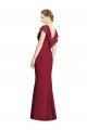Affordable V-Neck V-Back Long Chiffon Bridesmaid Dress