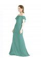 Affordable Off the Shoulder Bohemian Chiffon Bridesmaid Dress