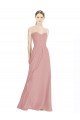Affordable Daped A-Line Chiffon Bridesmaid Dress with Pleated Sweetheart Bodice