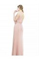 Affordable Full Length Long Chiffon Bridesmaid Dress with Pleated Lace Waist