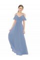 Affordable Pleated One Shoulder A-Line Chiffon Bridesmaid Dress