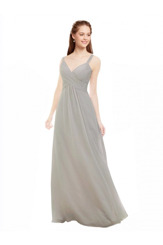 Affordable Chiffon Bridesmaid Dress with Ruched Draped Bodice