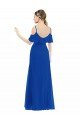 Affordable High Low Boho Bridesmaid Dress with Cold Shoulder Sleeves