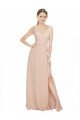 Affordable Chiffon Bridesmaids Dress with Matching Chiffon Tie Sash