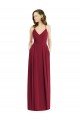Affordable Pleated Skirt Chiffon Maxi Bridesmaid Dress with Pockets
