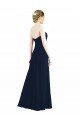 Affordable Sweetheart Neckline Draped Floor Length Chiffon Bridesmaid Dress