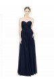 Affordable Strapless Sweetheart Long Chiffon Bridesmaid Dress Low Back