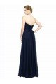 Affordable Strapless Sweetheart Long Chiffon Bridesmaid Dress Low Back