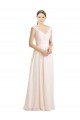 Affordable Sweetheart A-Line Chiffon Bridesmaid Dress with Ruched Lace Bodice