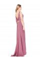 Affordable Long Slim Chiffon Bridesmaid Dress / Prom Dress with Beaded Waist