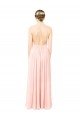 Affordable Halter Neck Chiffon Bridesmaid Dress with Double Ruffle Front