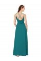 Affordable Simple Chiffon Bridesmaid Dress with High Halter Neckline