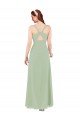 Affordable Feminine Chiffon Bridesmaid Dress with Ruching and V-Neckline