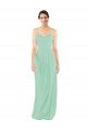 Affordable Classic Long Chiffon Bridesmaid Dress with V-Neck