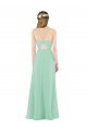 Affordable Classic Long Chiffon Bridesmaid Dress with V-Neck