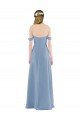Affordable Sweetheart Neckline Chiffon Off-the-Shoulder Bridesmaid Dress