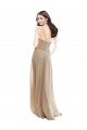 Affordable Elegant Bridesmaid with High Neckline and Illusion V-Neck