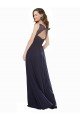 Affordable Elegant Chiffon Bridesmaid Dress with V-Neck Lace Bodice