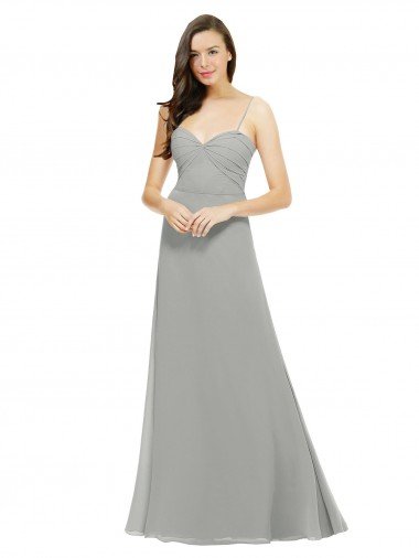 Affordable Chiffon Bridesmaid Dress with Sweetheart Neckline and Adjustable Straps
