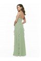 Affordable Chiffon Bridesmaid Dress with Ruffles and Draping