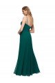 Affordable Chiffon Bridesmaid Dress with Pleated Bodice and Straps