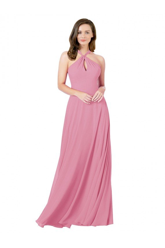 Affordable Chiffon Bridesmaid Dress / Prom Dress with Keyhole Front
