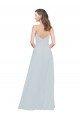 Affordable Slim A-Line Chiffon Bridesmaid Dress with Spaghetti Strap Gathered Bodice