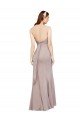 Affordable Fit and Flare Long Chiffon Bridesmaid Dress / Prom Dress with Sash and Open Back