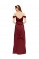 Affordable Grecian Inspired Draped Off the Shoulder Long Chiffon Bridesmaid Dress