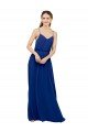 Affordable Long Chiffon Bridesmaid Dress with Spaghetti Strap Bodice